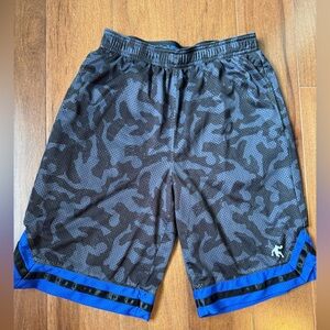 AND1 Gray/Black Camouflage Boys Basketball Shorts
